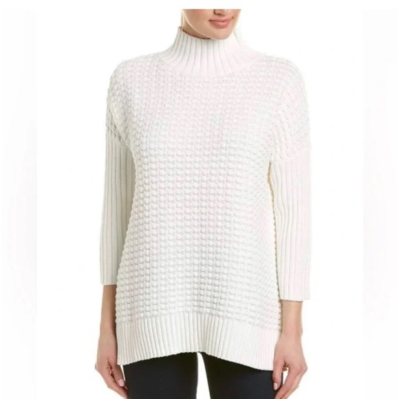 French Connection Mozart Popcorn Cotton Sweater - winter white - Picture 1 of 17